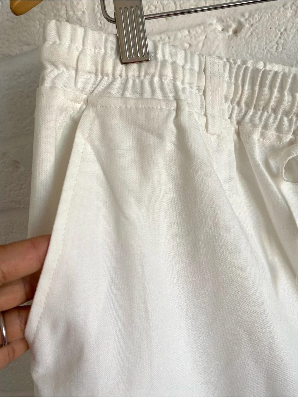 COOFANDY Men's Linen Casual Yoga Pants Beach Coastal Lightweight White XXL 2XL